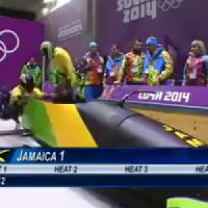 Jamaica Bobsled Team Heat 2 Sochi 2014